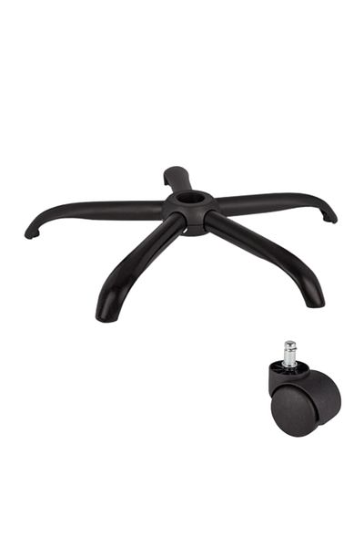 Depox Set bază pentru scaun directorial din plastic, 64 cm și roți universale Ø11 mm, PVC