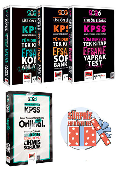 Yargı Yayınları 2026 KPSS Lise Ön Lisans GK-GY Tüm Dersler Konu - Soru - Yapr...