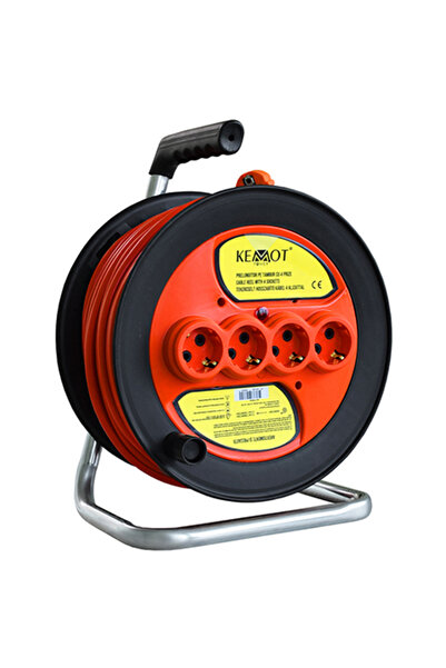 Lechpol 30μ Ηλεκτρικό Καρούλι Προέκτασης 3G2.5mm², 4 Υποδοχές, 3300W, IP20