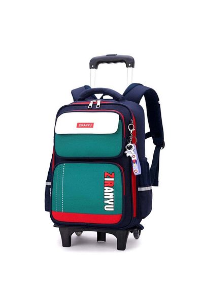 huitich 2-Wheel Kids Trolley Backpack Stylish and Durable School Bag for Students