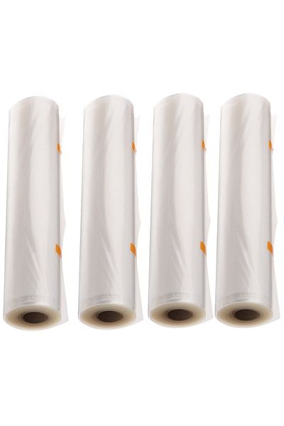 Bukate Set of 4 Vacuum Food Rolls 0.2X15M, Bucate, Embossed, For Vacuum Machine
