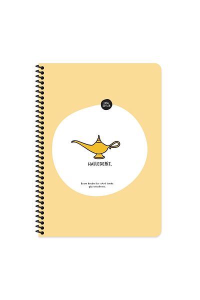 Keskin Colors We Can Handle Things with Hisli A4 Lined Spiral Sticker Notebook
