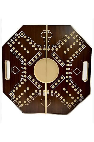 rexa Numbered Foldable Jackaroo Wooden Board Game – Large Size for 4 Players with Playing Cards -57x57CM
