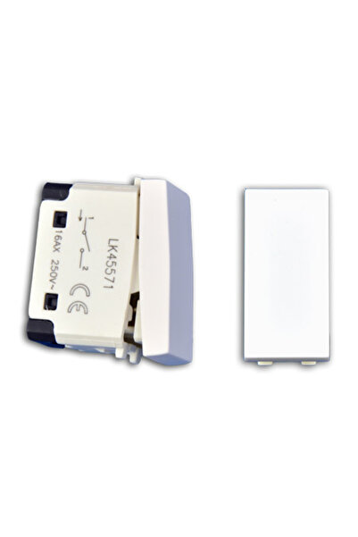 Lechpol LK45 Întrerupător modular simplu pentru lumină 16A/250V, Alb