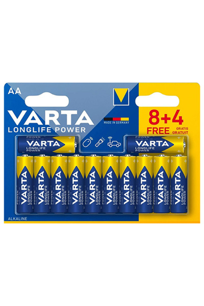 Varta Baterii alcaline AA Longlife Power, pachet de 12