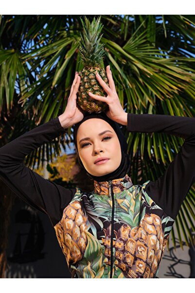 ALFASA Μαγιό με φυσικό σχέδιο - κίτρινο -