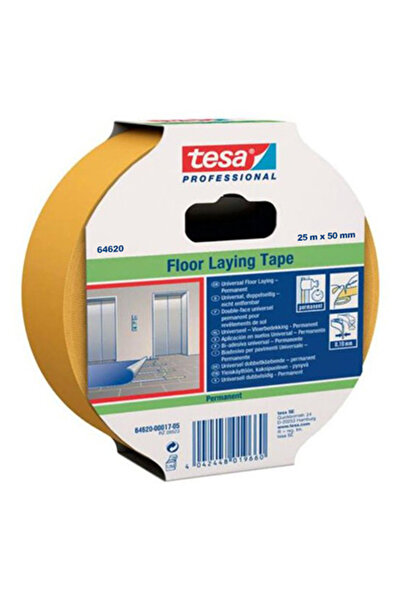 Tesa Bandă adezivă permanentă dublu-adezivă 50 mm x 25 m pentru pardoseli și ...