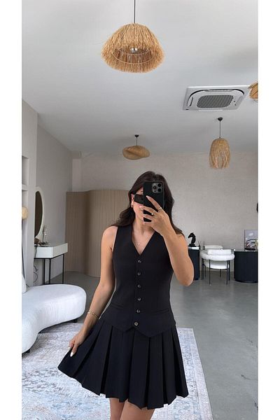 Buket Teke Rochie vestă neagră