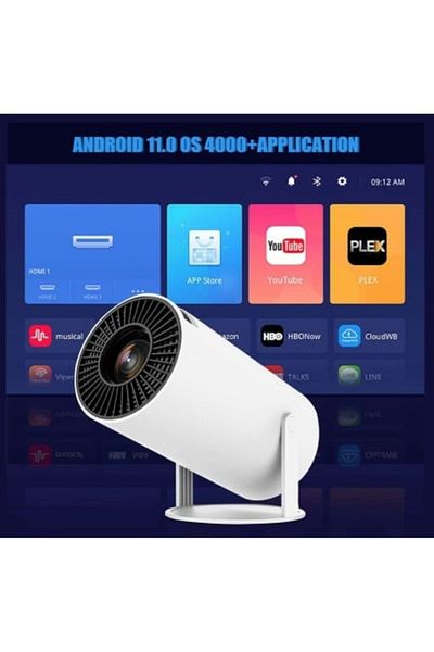JPT VIDEO PROJECTOR ANDROID 12 WIFI 6 BLUETOOTH 4K PLAYSTORE