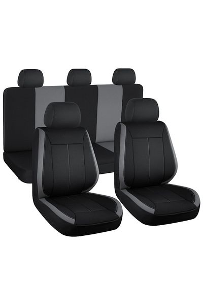 SMARTIC Huse scaune auto, Vision, 9 piese, compatibile airbag, usor de curatat, material respirabil