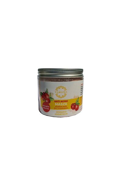 Yamuna Anti-wrinkle mask Yamuna with acerola and vitamin C, anti-aging, elastic and hydrated skin, 80 g