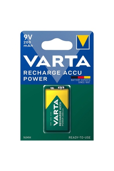 Varta Επαναφορτιζόμενη Μπαταρία NiMH 9V 200mAh Μοντέλο 56722