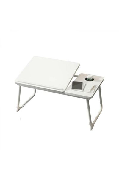 Rovitech Masa pliabila pentru laptop cu suport pentru pahar, reglabila pe inaltime 5 pozitii, 55.3 x 24 x 32