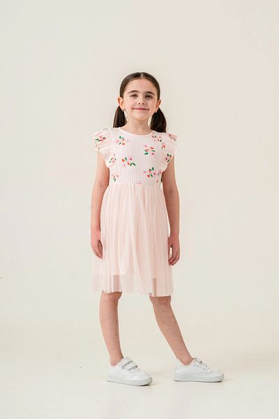 My Hanne Flower Patterned Ruffle Girl Dress 009