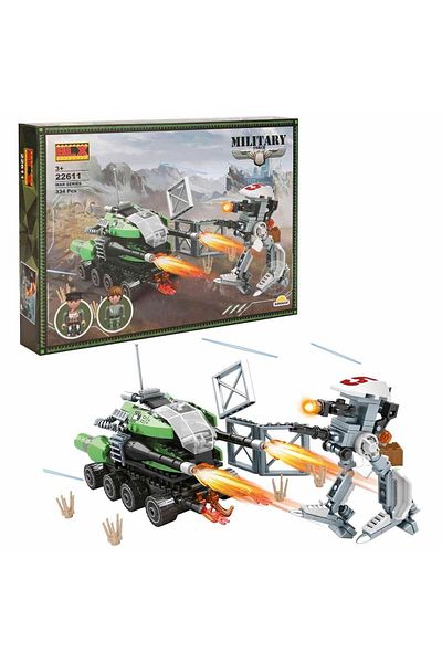 sunman oyuncak War Tank and Robot Play Set 22611 334 Pieces 00004404