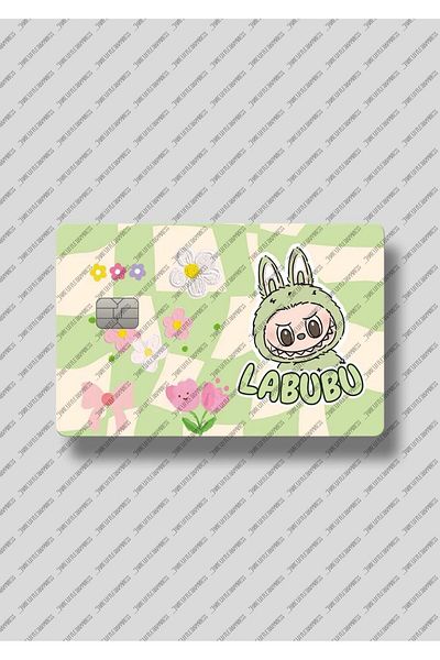 One Little Happiness Labubu Card Covering Sticker Credit, Papara, Tosla, Akbil Card Covering Label