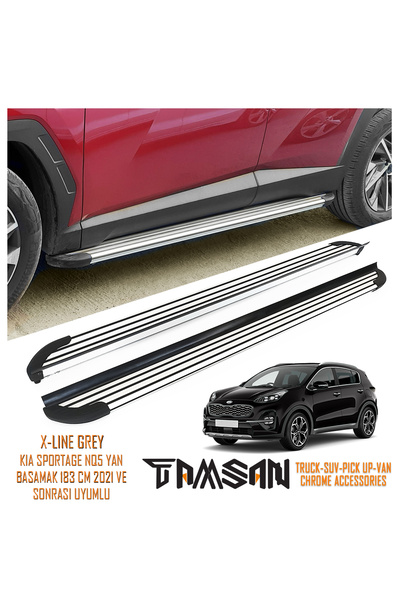 TAMSAN KIA SPORTAGE NQ5 X-LINE MODEL YAN BASAMAK GRI 183 CM 2021 VE SONRASI U...