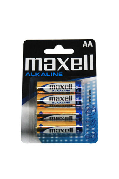 Maxell Baterii alcaline AA, Pachet de 4
