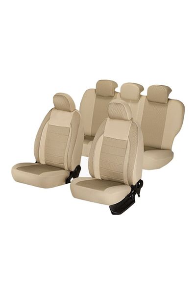 SMARTIC Huse scaune auto, Elegance, 11 piese, compatibile airbag, rabatabile, 3 straturi de material