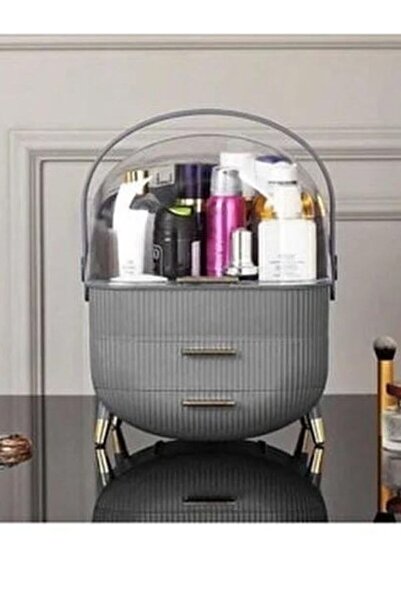 DEKORANLA Krem renkli çok bölmeli düzenleyici, şık ve kullanışlı kişisel bakı...