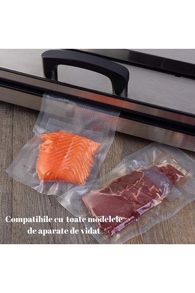 Bukate Set of 4 Vacuum Food Rolls 0.2X15M, Bucate, Embossed, For Vacuum Machine