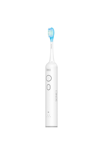 Teesa Periuță de dinți electrică Sonic Elite cu 2 capete de periuță, Albă