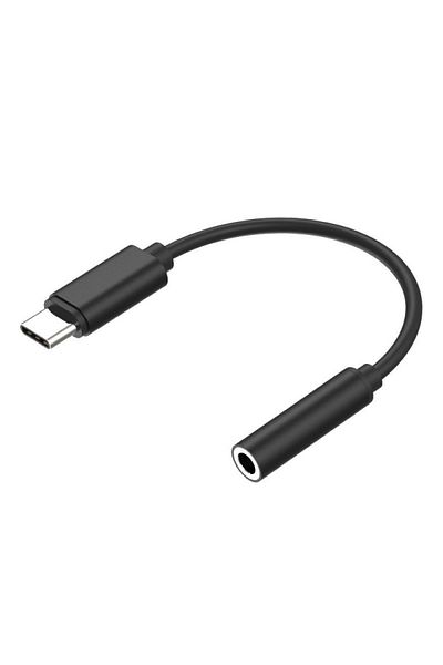 Cellara ADAPTOR AUDIO CELLARA TYPE C - JACK 3.5MM 10CM - NEGRU