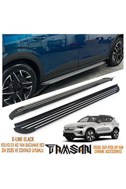 TAMSAN VOLVO EX 40 X-LINE MODEL YAN BASAMAK SIYAH 183 CM 2025 VE SONRASI UYUMLU