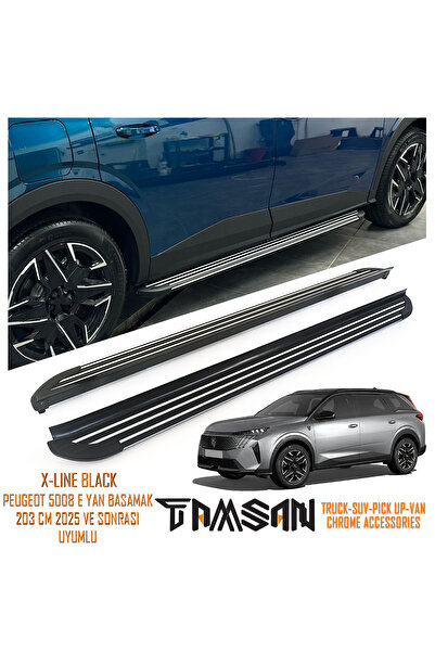 TAMSAN PEUGEOT 5008 ELEKTRİKLİ X-LINE MODEL YAN BASAMAK SIYAH 203 CM 2025 VE ...