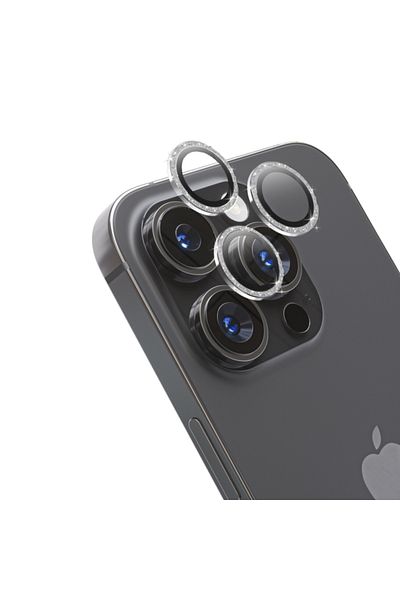 Cellara CELLARA CAMERA FILM SET FOR IPHONE 15 PRO/15 PRO MAX GLITTER - SILVER