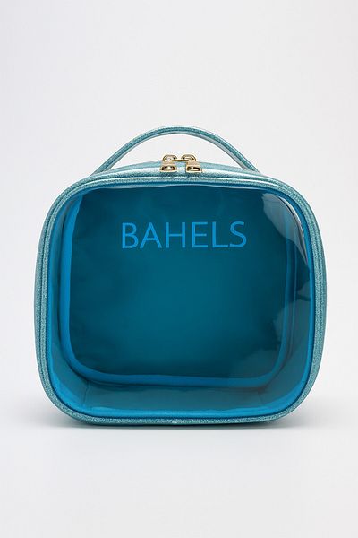 BAHELS Geantă de călătorie pentru machiaj cu sclipici Blue Shine Collection
