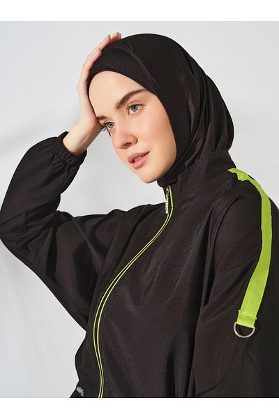 ALFASA Μακρύ χιτζάμπ μαγιό Oversize - Μαύρο -