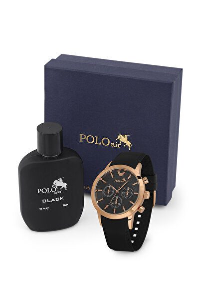 Polo Air Silikon Erkek Kol Saati ve Parfüm Seti Hediyelik Kutusunda Kombin Si...