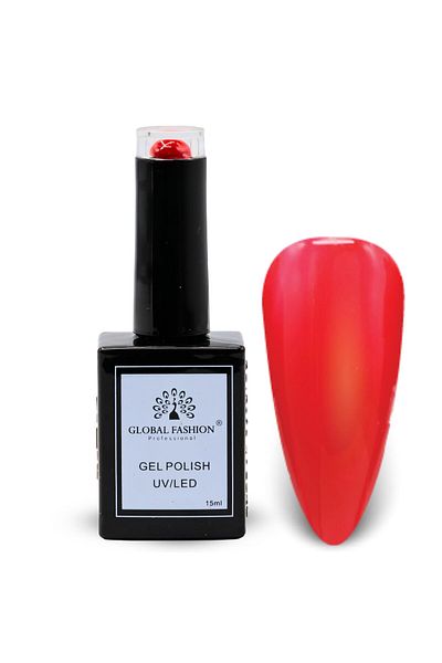 global fashion Gel Polish UV/LED – 6 Red Rendezvous Shades, 15 ml High-Gloss Soak-Off Pro Kit