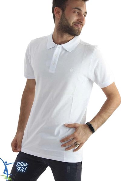 sermoda Men's Slim Fit Slim Fit Cotton Soft Texture Breathable Fabric Anti-Curling Collar Khaki Polo Collar T-Shirt