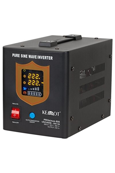 Kemot Invertor cu undă sinusoidală pură UPS 800VA/500W 12V pentru sisteme de ...
