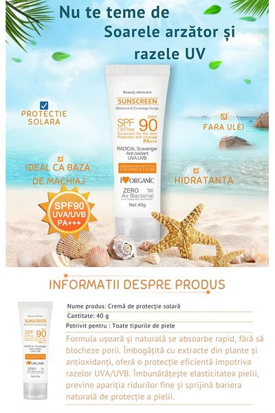 OEM Face cream with SPF 90 sun protection – Antioxidant, moisturizing, for all skin types,
