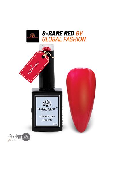 global fashion Crimson Cascade UV/LED Gel Polish Set – 6 Red Soak-Off Shades, 15 ml Glossy, Salon Nail Kit