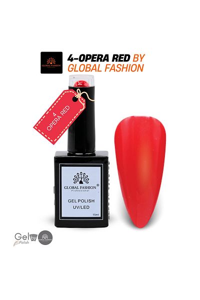 global fashion Gel Polish UV/LED – 6 Red Rendezvous Shades, 15 ml High-Gloss Soak-Off Pro Kit