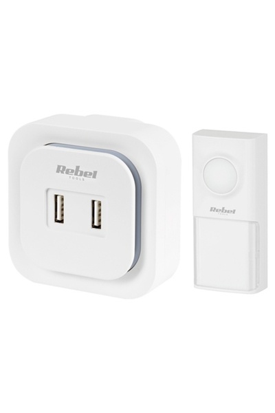 Rebel Ασύρματο κουδούνι πόρτας με φόρτιση USB, 36 μελωδίες, IP55, εμβέλεια 150μ.