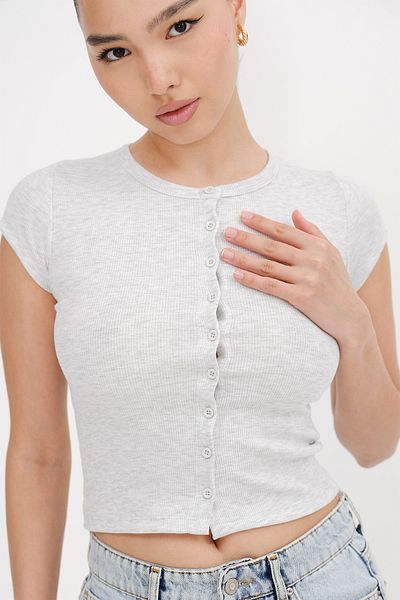 Addax Buttoned Basic T-Shirt P0377-J11