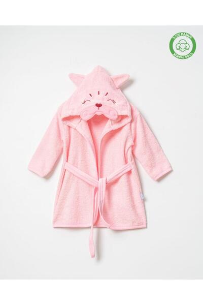 ankibaby Kedicik Bornoz Pembe