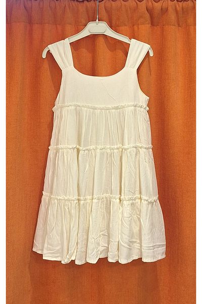 Çikoby Girl's Flared Thick Strap Dress