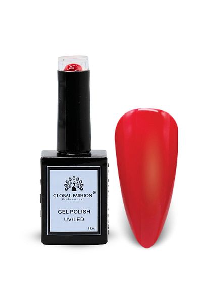 global fashion Crimson Cascade UV/LED Gel Polish Set – 6 Red Soak-Off Shades, 15 ml Glossy, Salon Nail Kit