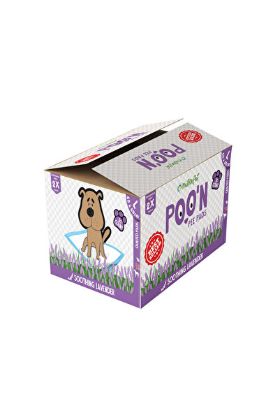 NUTRAPET فوط Poo N Pee برائحة اللافندر 60 سم × 60 سم، 5 قطع امتصاص مع ملصقات ...