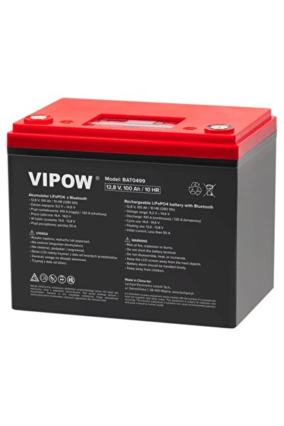 Vipow 12V 100Ah LiFePO4 Έξυπνη Μπαταρία Bluetooth