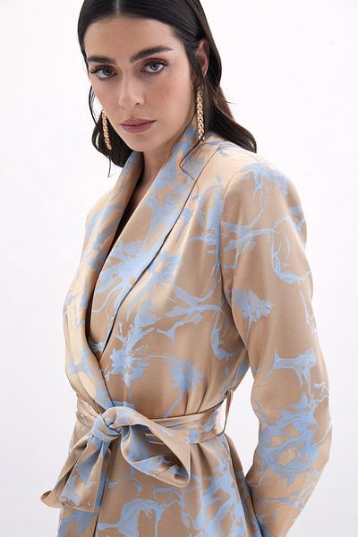 Sateen 1716-6009 سترة بياقة شال