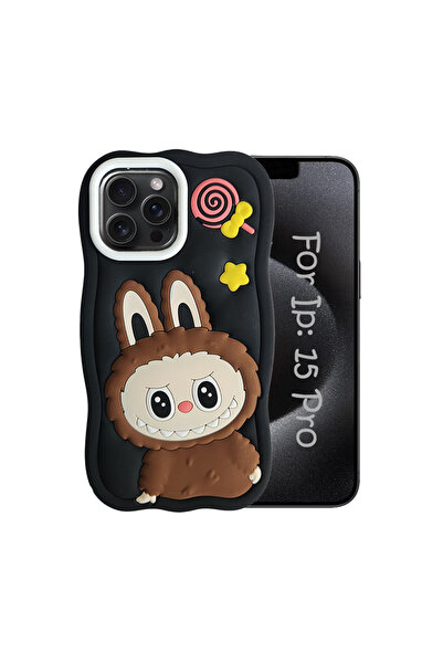 beyond basics Labubu Style Silicone case for iPhone 15 Pro, Silicone Shockpro...