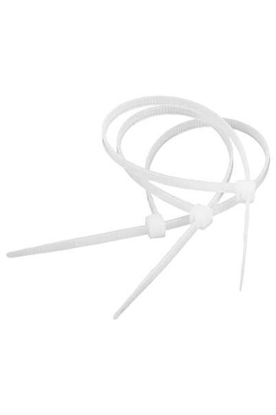 ELEMATIC Coliere de cablu albe 2.6 x 160 mm, Pachet de 100