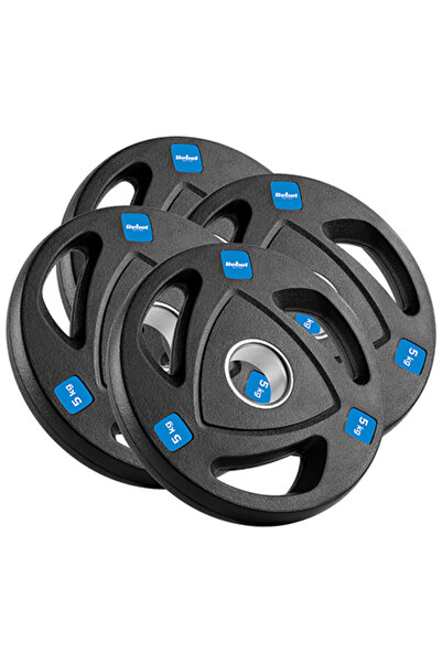 Rebel Activ 20kg Set de discuri de greutate din fontă acoperite cu cauciuc pe...